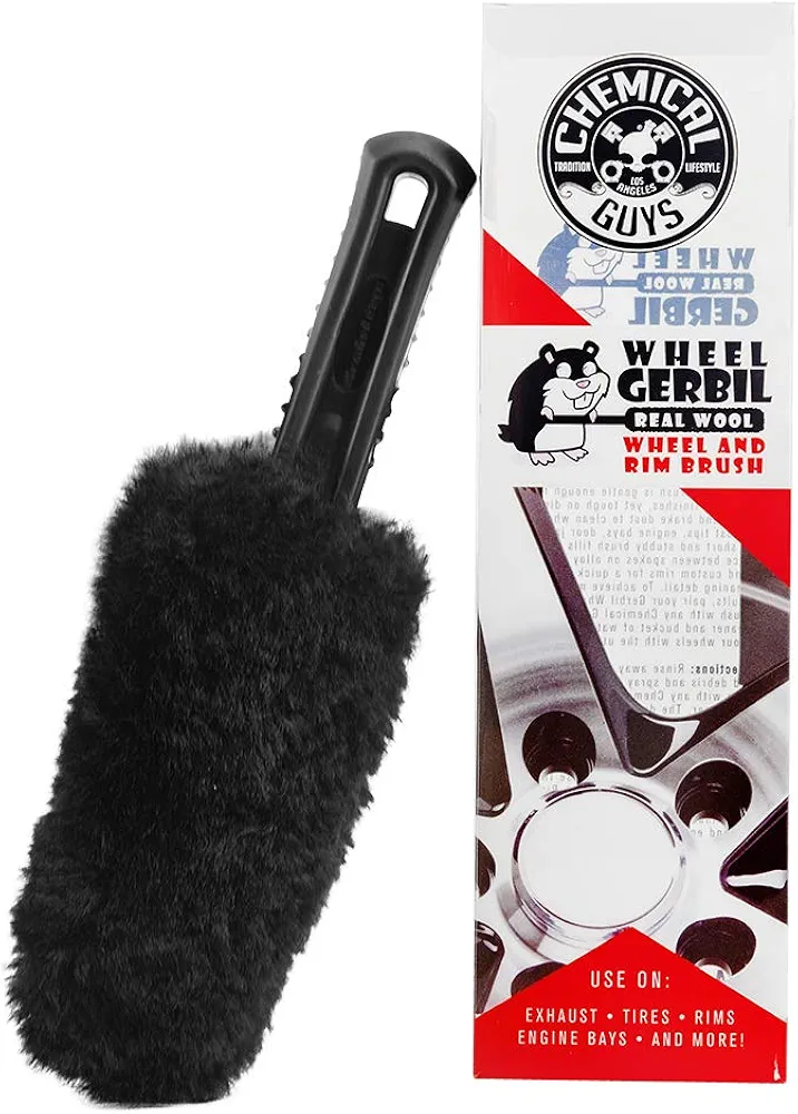 Chemical Guys, Gerbil Wheel & Rim Brush, Soft Natural Bristles, for Tires