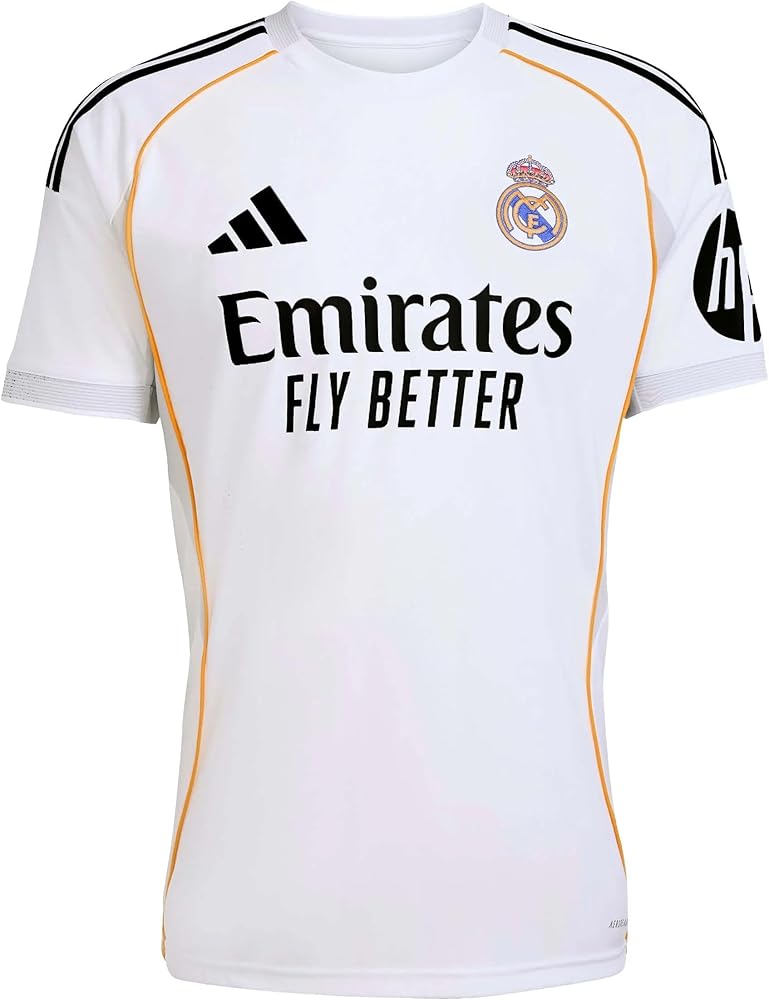 adidas Vini Jr. Real Madrid 25/26 Home Jersey w/ Champions League Patches (White)